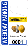 Plastic ToughTags™ for Contractor Parking Permits