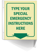 GlowSmart™ Custom Projecting Emergency Door Sign