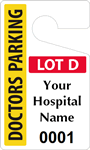 Plastic ToughTags™ for Doctors Parking Permits