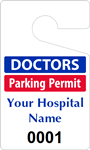 Plastic ToughTags™ for Doctors Parking Permits