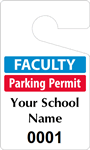 Plastic ToughTags™ for Faculty Parking Permits