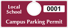 Plastic ToughTags™ Parking Permits, Horizontal