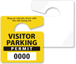 ToughTag™ Small Rearview Mirror Hang Tag, Yellow