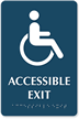Accessible Exit Tactile Touch Braille Engraved Door Sign