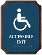 Accessible Exit Braille TactileTouch Wood Plaque