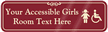 Accessible Girls Room Symbol Sign
