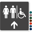 Men, Women & Accessible Pictograms With Up Arrow