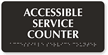 Accessible Service Counter TactileTouch Braille Sign