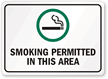 SMOKING PERMITTED IN THIS AREA