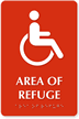 Area Of Refuge Tactile Touch Braille Engraved Sign
