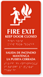 Fire Exit Keep Door Closed (bilingual) Sign