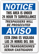 Notice Area Under Surveillance Sign Bilingual