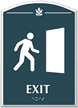 Exit, with Braille Sign