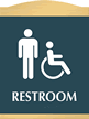 Restroom, with Men/ISA Handicapped Graphic Braille Sign