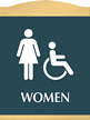 Women, with Women/ISA Handicapped Graphic Braille Sign