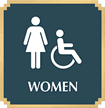 Women, with Women/ISA Handicapped Graphic Braille Sign