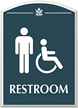 Restroom, with Men/ISA Handicapped Graphic Braille Sign