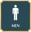Men, with Graphic and Braille Sign