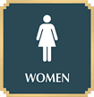 Women, with Graphic and Braille Sign