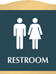 Restroom Male Female Braille Sign