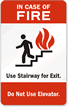 In Case of Fire Sign