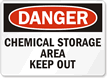 Danger Chemical Storage Keep Out Sign