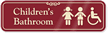 Children Bathroom Engraved Sign
