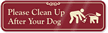 Clean Up After Your Dog Sign