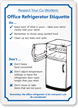 CoWorkers Office Refrigerator Etiquette Sign