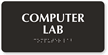 Computer Lab Tactile Touch Braille Sign