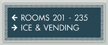 Optik Directional Sign, 5.625 in. x 13.625 in.