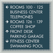 Optik Directional Sign, 13.625 in. x 13.625 in.
