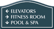 Santera HT Directional Sign w/Border, 6.375 in. x 11.875 in.