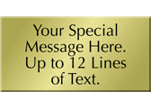 Custom Engraved Brass Sign, Text Upto 12 Lines