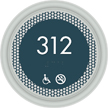 Optik Room Number Sign, 5.375 in. x 5.375 in.
