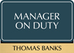 Custom Manager on Duty Sign with Border