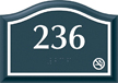 Santera HT Room Number Sign w/Border, 3.5 in. x 5 in.