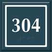 Custom Room Number Sign with Border