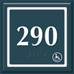 Custom Room Number Sign with Handicap Symbol