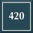 Custom Square Shaped Room Number Sign with Border