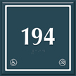 Room Number Handicap & No Smoking Symbol Sign