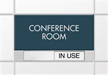 Custom Meeting Room Sign with Sliding Panel
