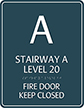 Custom Braille Stairway Sign
