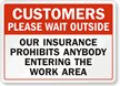 Customers Wait Outside Sign