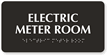 Electric Meter Room Tactile Touch Braille Sign