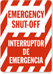 Emergency Shut-Off Sign