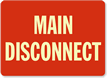 Main Disconnect (white on red)
