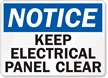 Notice Keep Electrical Panel Clear Sign