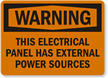 Electrical Panel Power Sources Sign