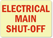 Electrical Main Shut Off Sign